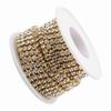 SS16 5yardCelsiusroll   Rhinestone Chain   Fashion Close Cup Chain Golden Apparel Accessories
