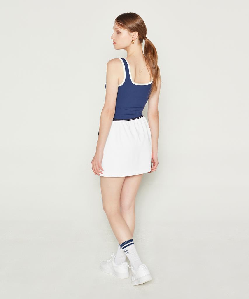 DAVE&DAZE Side Band Skirt White