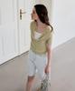 THEELO Wholegarment Relief Ribbed Cardigan (Olive)