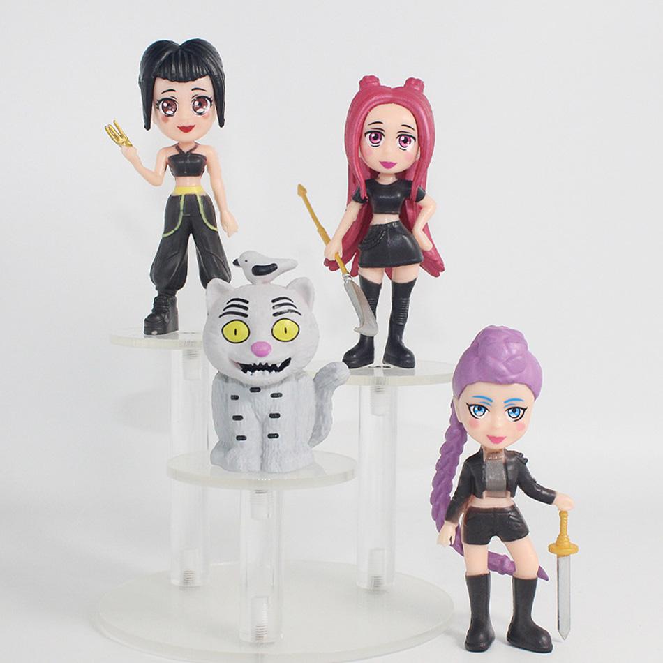 New 8pcs Kpop Demon Hunters Figure Huntrix Figures Toy Derpys Tiger Rumi Mira Zoey Sussy Figurine Ornament