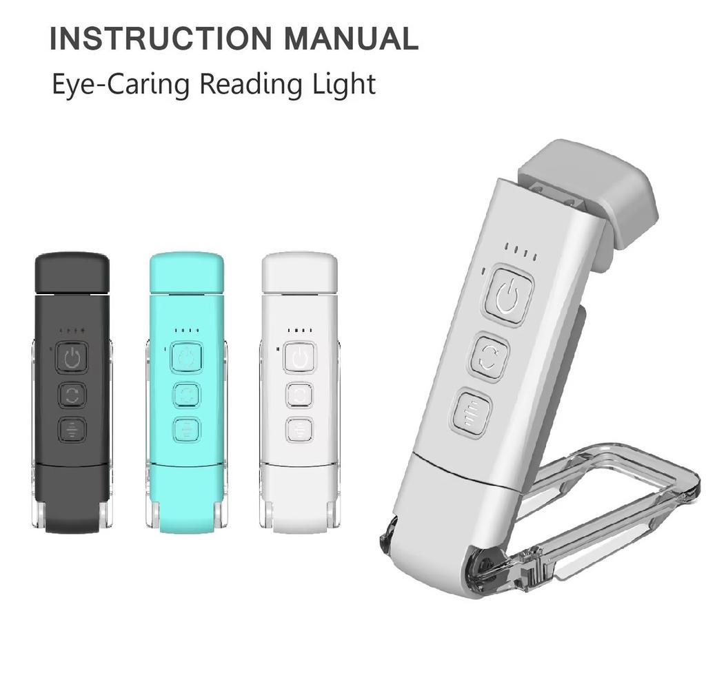 Portable Rechargeable Book Light with 3 Lighting Modes, Clip-on LED Reading Light for Books, Adjustable Brightness Reading Light