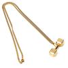 Dumbbell Pendant Necklace Unisex Fashionable Jewelry Necklace Gift Clothes AccessoryGold