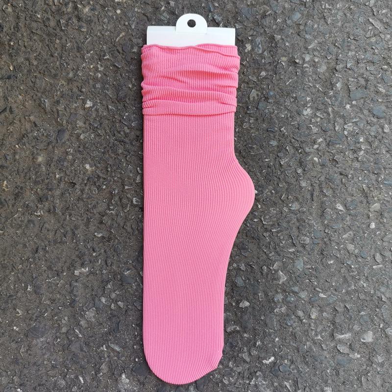 Spring/Summer Breathable Cotton Socks: Thin, Anti-Pilling, Seamless Postpartum Comfort, Solid Color, Casual Fashion