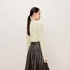 LESS 2024 Fall Slim-Fit Round Neck Long Sleeve T-Shirt