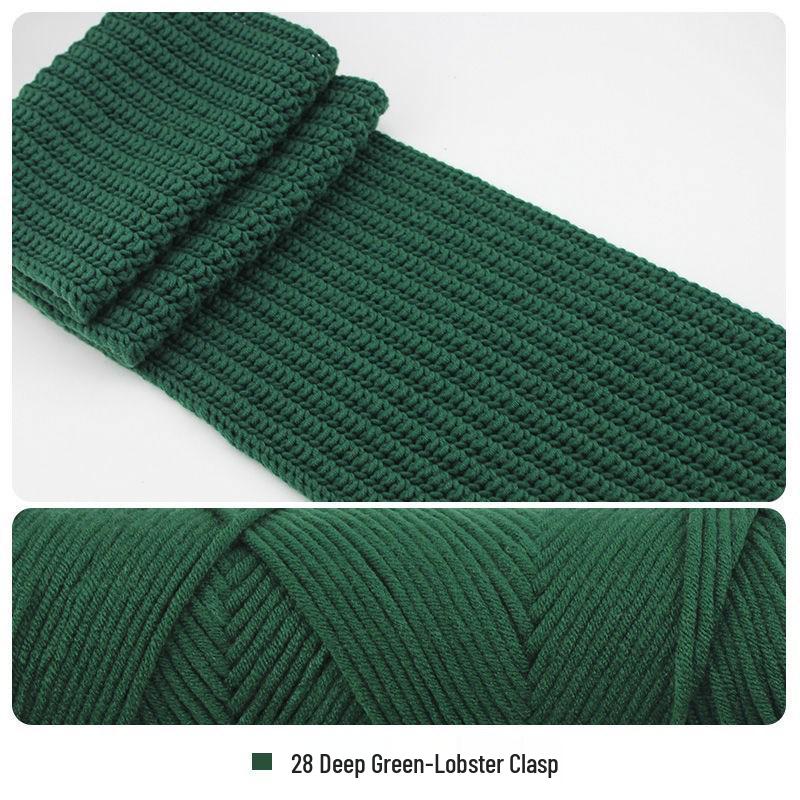 Hand-Knitted Cotton Wool Scarf Yarn for Men & Women, Coarse Wool & Milk Cotton Material, Worsted Crochet.