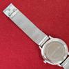 Used no430 LACOSTE Lacoste watch black dial mesh belt date display