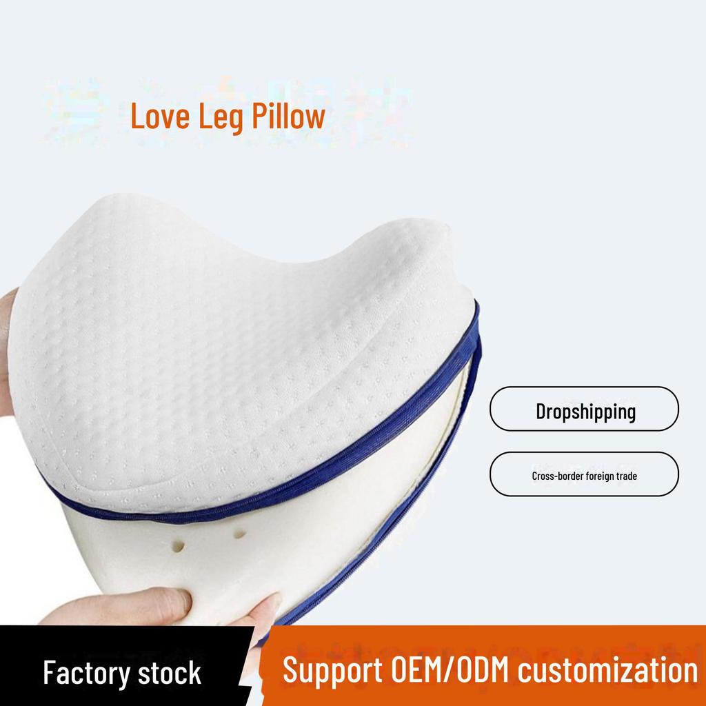 Cuscino per Gambe in Memory Foam a Forma di Cuore per Dormire su un Lato e Gravidanza.