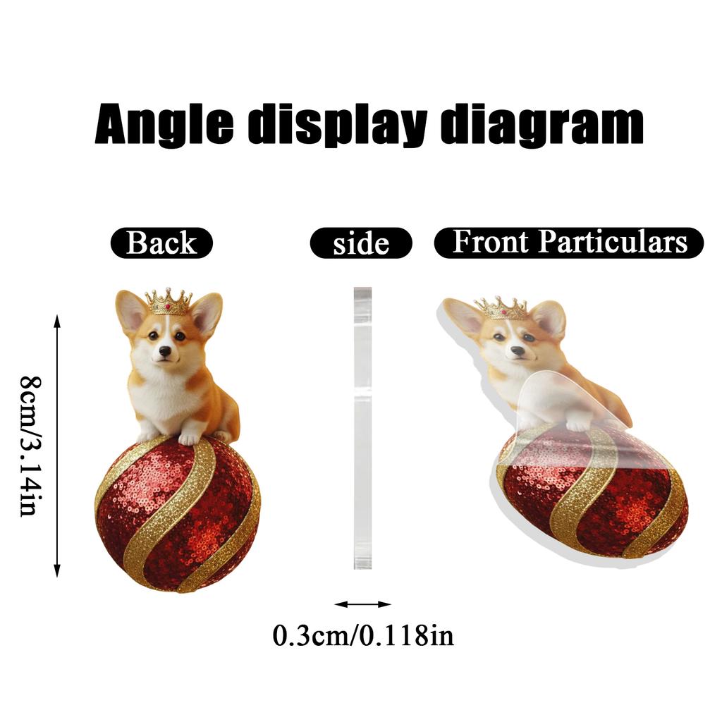 Animal Ornaments,Christmas Pendant, Christmas Series Fun Pendant (2D)