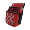 SK11 SPIDER 3-Drawer Waist Pouch, SPD-RD-7, Red, Large Eyelets and D-Rings for Easy Attachment of Drop Protection Cords, 200mm Wide x 270mm High x 100