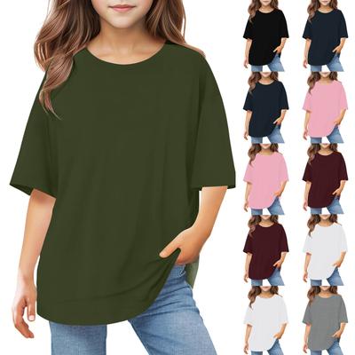 Toddler Girl Boy T-Shirts Kids Top Boys And Girls Printed Short Sleeved T-shirt 1-12Y