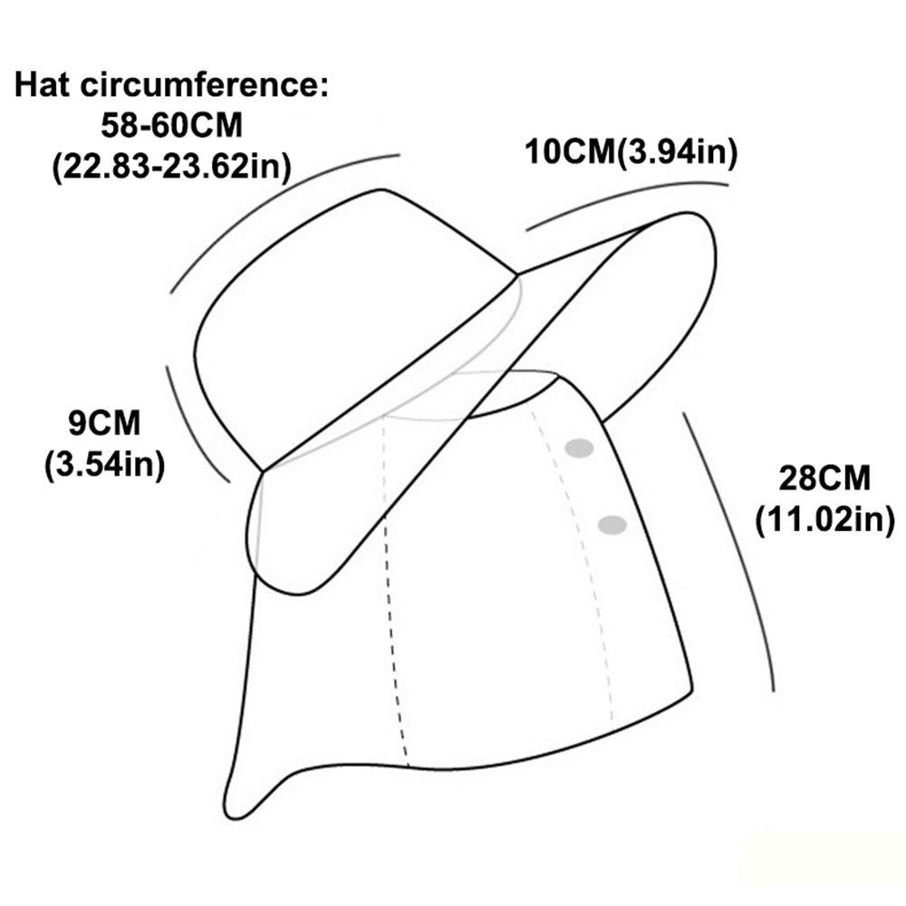 Wide Brim Bucket Hat Anti-UV Mountaineering Caps Large Fisherman Hat  Man