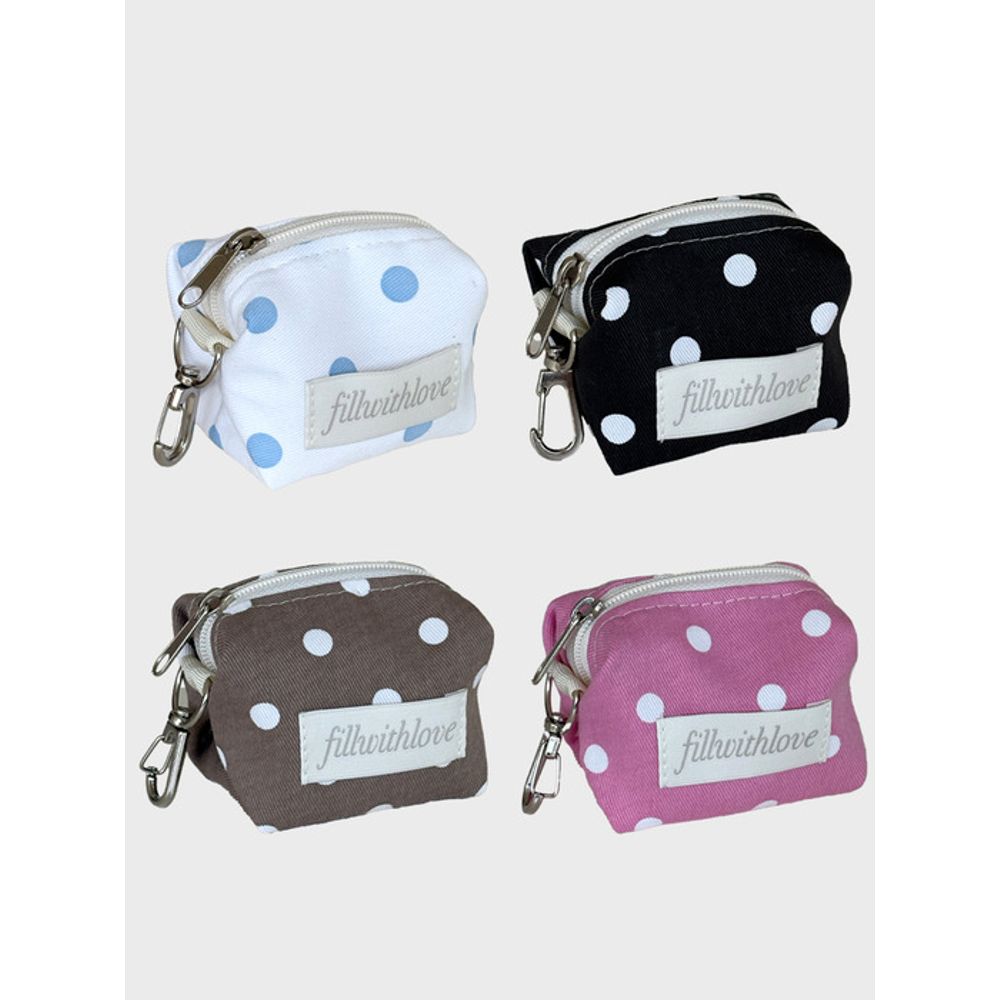 

fillwithlove Bread pouch keyring_Dot Dot Bread Pouch Keyring Black dot
