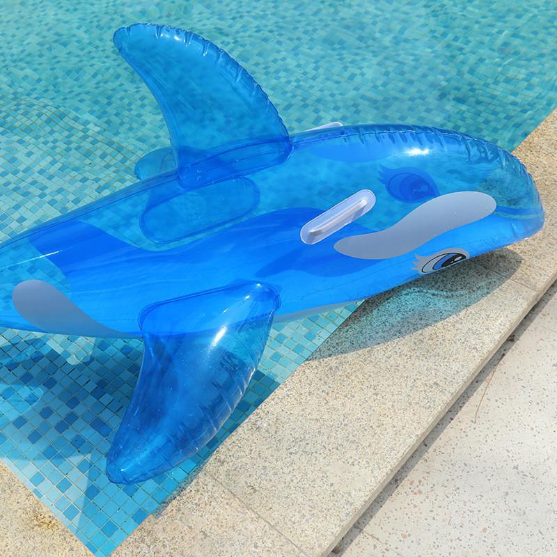 Wholesale Water Fun Inflatable Big Whale Water Park Surfing Whale Ride-on Float Adult Blue