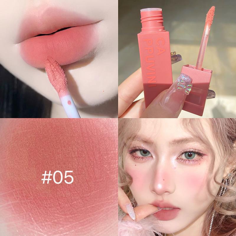Cloud Lip Mud Matt Samt Whitening Lip Glaze Matt Rotbraun Seidiger Antihaft-Lipgloss