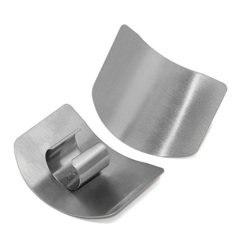 2/4 Pcs Single/DoubleFinger Stainless Steel Finger Protector Adjustable Multifunction Anti-cut Finger Guard Anti-corrosion