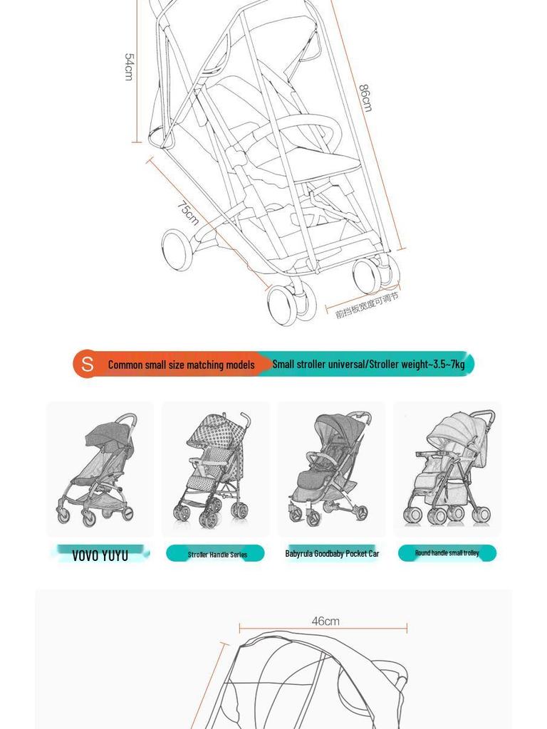 Universal Windproof Raincover for Baby Strollers