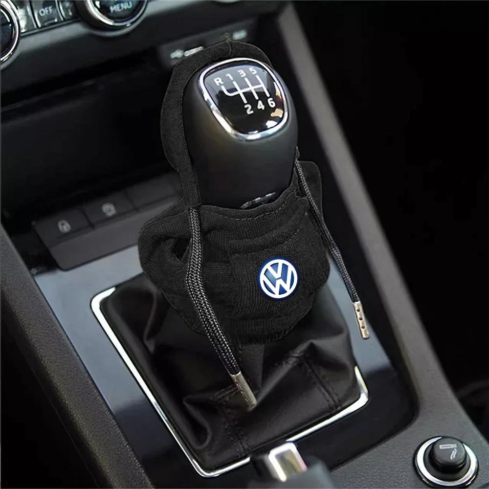 1/2Pcs Hoodie Car Gear Shift Cover Handle Kit Gear Shift Sweatshirt Decoration For Volkswagen VW R Line Tiguan Golf Jetta PassatNB1