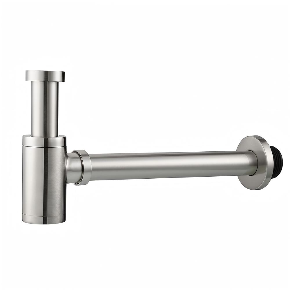 304 Stainless Steel Wall Horizontal Drain Sink Universal Bounce Core Anti Odor Drain Sink Pop-up Sink Drain Pipe (as the picture,Steel)