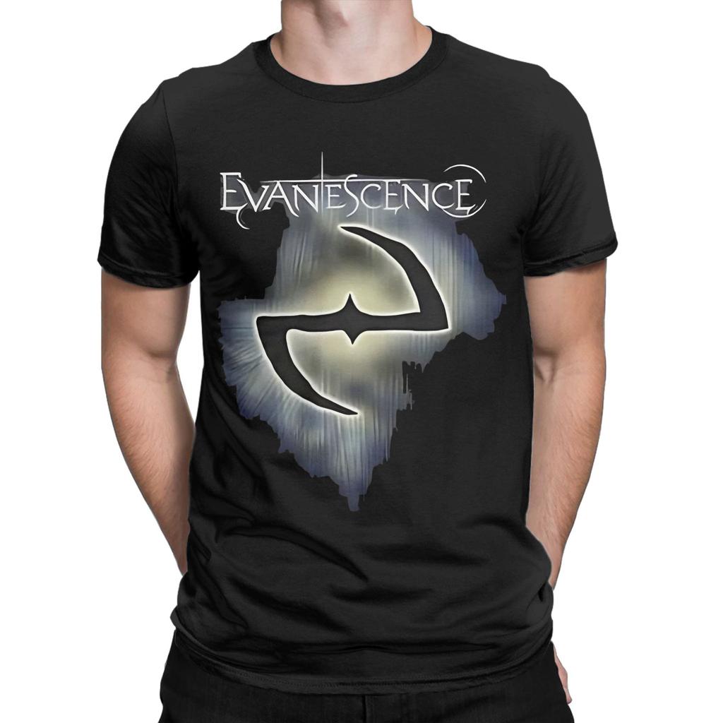 Black Hair Rock Novelty Graphic 100% Cotton T-Shirt Amy Lee Evanescence Tops Tees For Men