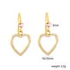 Jewelry Hollow Water Drop Belt Zircon Necklace Niche Premium Love Circle Earrings Stainless Steel Gold Plated Necklace