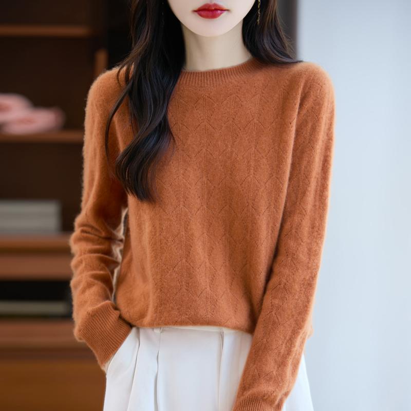 Dámský kašmírový svetr Kašmír Qinghe 30% kašmír 70% vlna podzimní a zimní pulovr hřejivý a módní
