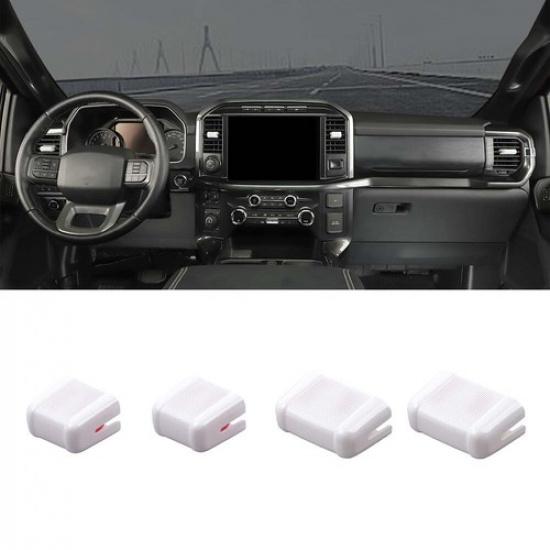 White Center Console Air Conditioner Vent Adjust Cover Trim For Ford F150 +