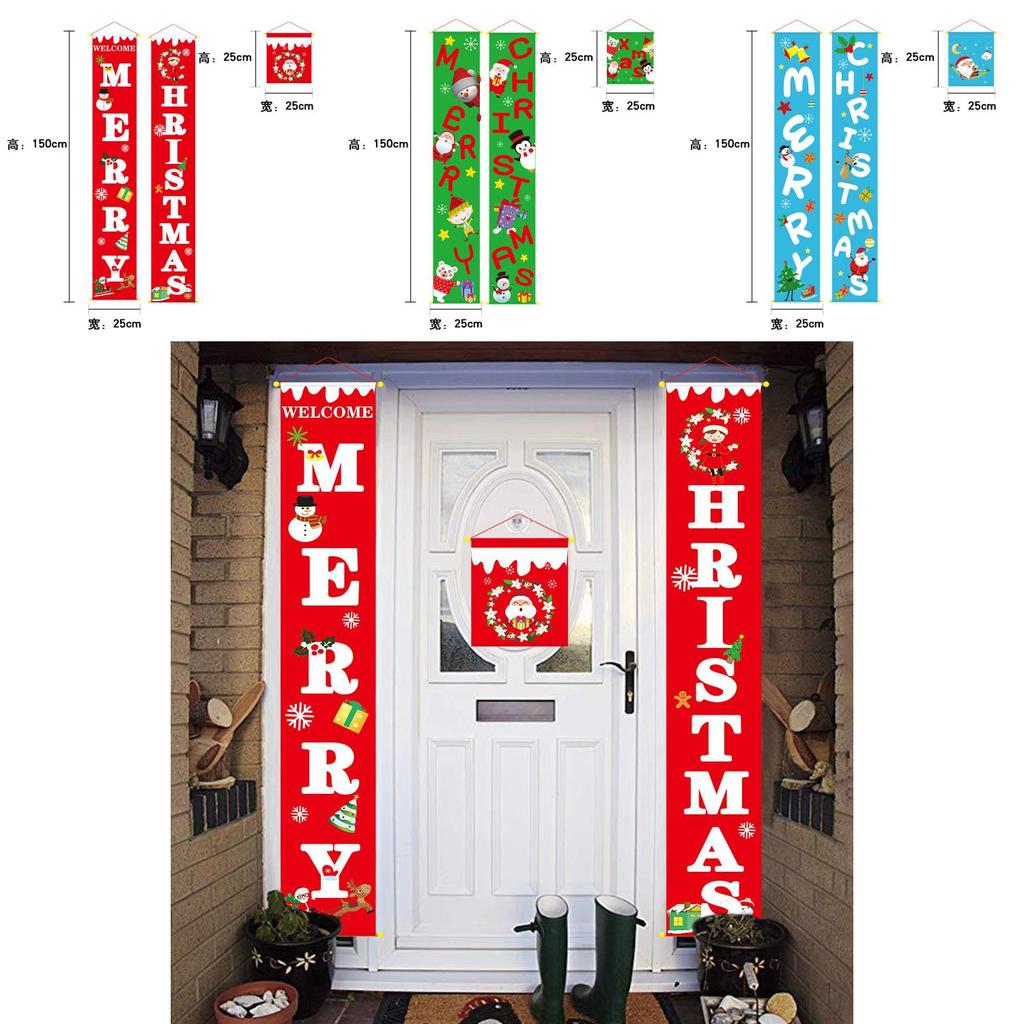 Festliche Vlies-Weihnachtsgirlande Türvorhang für Feiertagsszenen-Dekoration