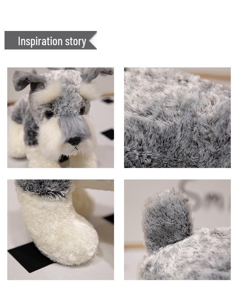 Schnauzer Plush Puppy Doll – Sleeping Pillow & Children's Gift