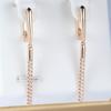 Simple Elegant Long Drop Earrings for Ladies Fashion Gold Color Dangle Earrings Bridal Engagement Party Jewelry Gift
