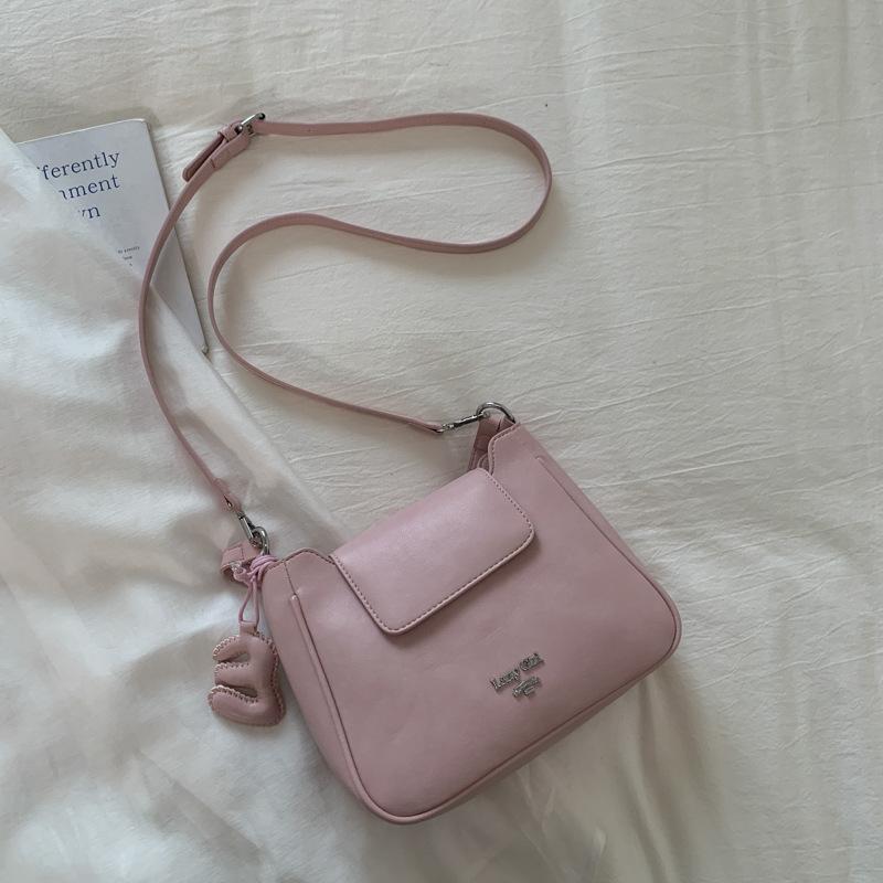 

Модная и стильная одноплечевая сумка подмышку однотонная ретро сумка с высоким уровнем внешнего вида розовый