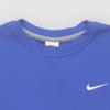 Nike Solid Color Logo Print Crew Neck Sweatshirt Men Tops Blue AA3178-403
