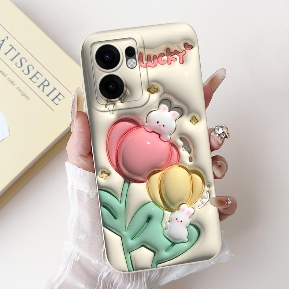 For Oppo Reno 13F 2025 Case Cute Rabbit Panda Flower Soft Silicone Shockproof Cover For OPPO Reno13 FS Fundas RENO13F Phone Case