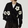 Sweater Women's Jackets Fall V-neck Three-dimensional Jacquard Knitted Cardigan Comfortable Versatile and Fashionable