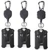 Heavy Duty Retractable Keychain Badge Clip ID Reel Chain Holder Outdoor Steel Wire Spring Rope Card Clip Carabiner Outdoor Key Card Cover Case Bags