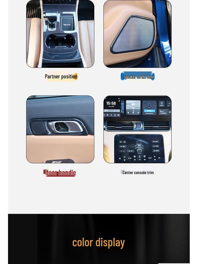 19-21 Li ONE Carbon Fiber Gear Panel Sticker for Center Console