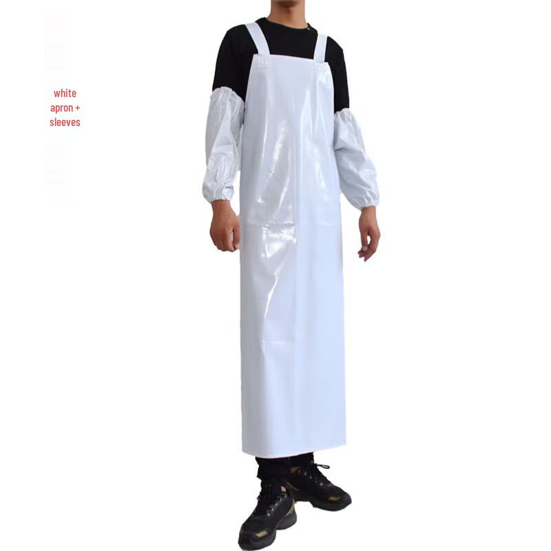 Yulong Heavy-Duty Waterproof Oil-Proof Leather Apron with Sleeves