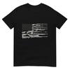 Große Amerikanische Flagge mit Maschinengewehren T-Shirt 2A Flaggen-Shirt T-Shirt