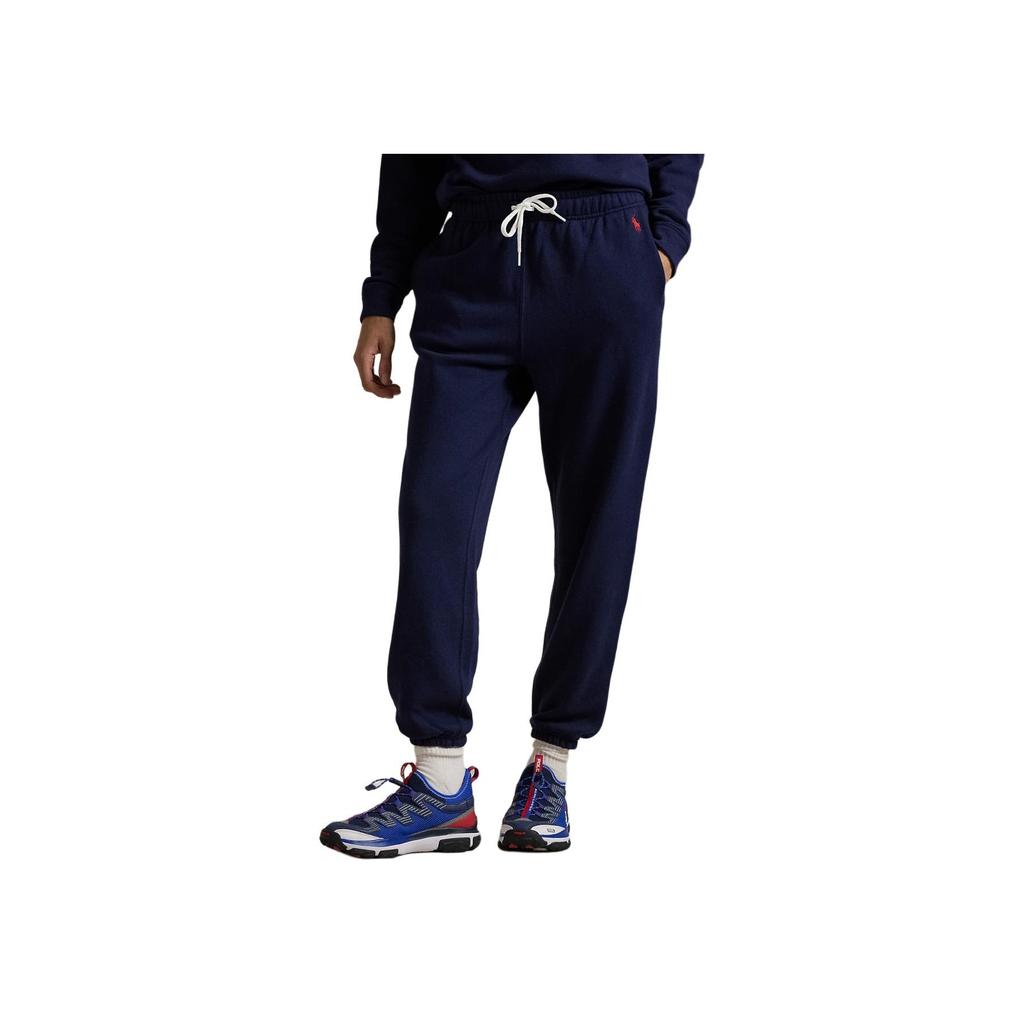 Polo Ralph Lauren Solid Color Logo Embroidered Lace-Up Casual Pants Women pants Navy-Blue WMPOPNTNBQ20240-410
