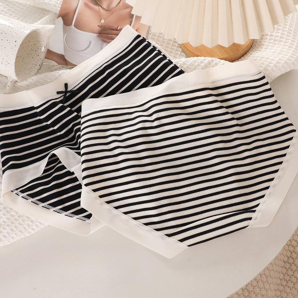 Minimally Clean New Style Striped Panties with No Trace and Antibacterial Triangle Women’s Panties