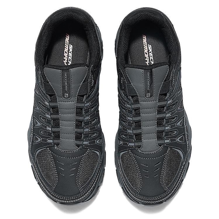 Skechers After Burn M.Fit 2.0 Comfortable Versatile Shock Absorbing Slip Resistant Durable Low Top Hiking Shoes Men hiking shoes Black 237610-BKCC