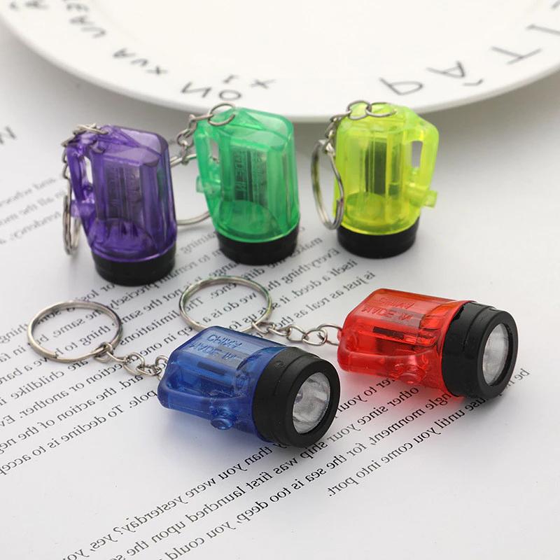 Mini Flashlight Multi-Functional Portable Small Mining Lamp Keychain Pendant