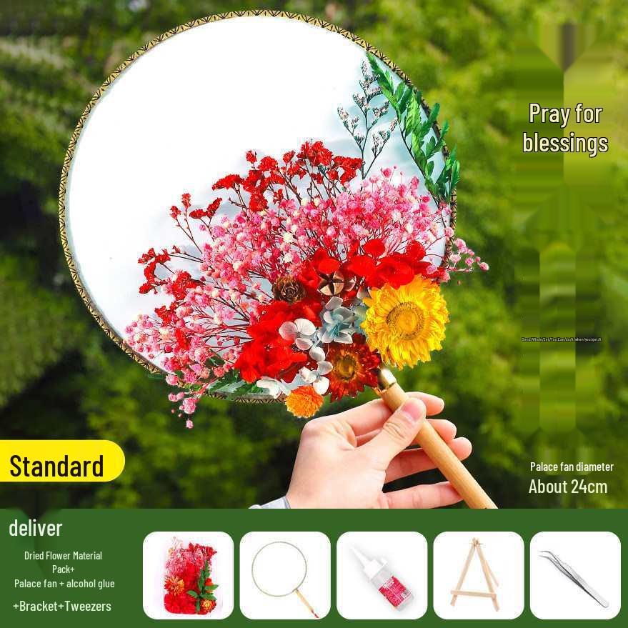 Dried Flower Fan DIY Kit for International Women's Day - Team Building & Handmade Gift