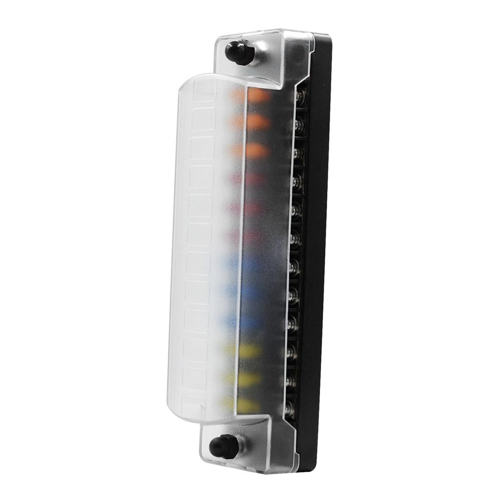 1 Unit 12 Boxes Fuse Box Fuse Marine Led Indicator Fuse Panel Cover and Fuse Automatic Replacement Fuse Block Directed Copper Screw