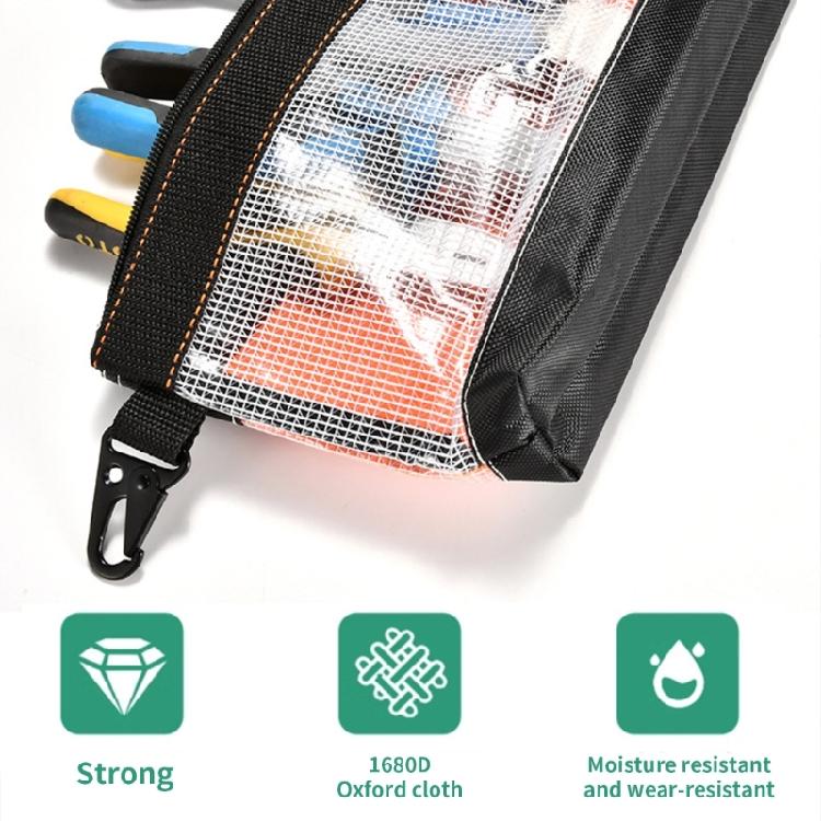 Transparente Antistatische Wasserdichte Werkzeugtasche Strapazierfähiges 1680D Oxford-Gewebe Verstärkter Reißverschluss Für Mechaniker Elektriker