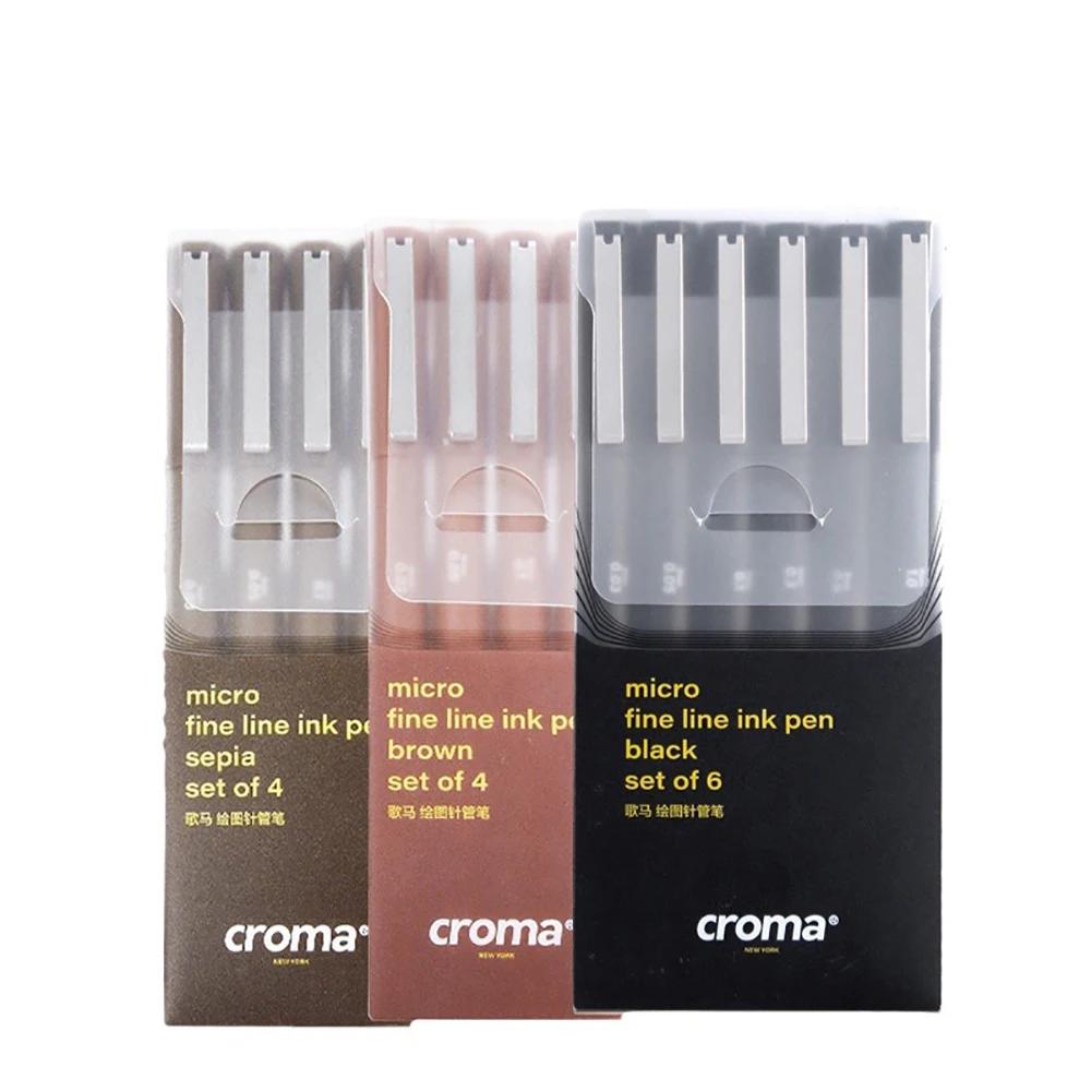 Micron Liner Fineliner Pen 0.05 0.03 0.1 0.5 Brush Tip Black Brown Fineliner Sketching Manga Drawing Pen Color Sketch Stationery