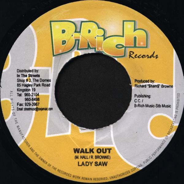 

7-дюймовая пластинка LADY SAW / HARRY TODDLER - Walk Out / Viagra NONE B-Rich Records 2005 Ямайка Регги, Ска и Даб Б/У