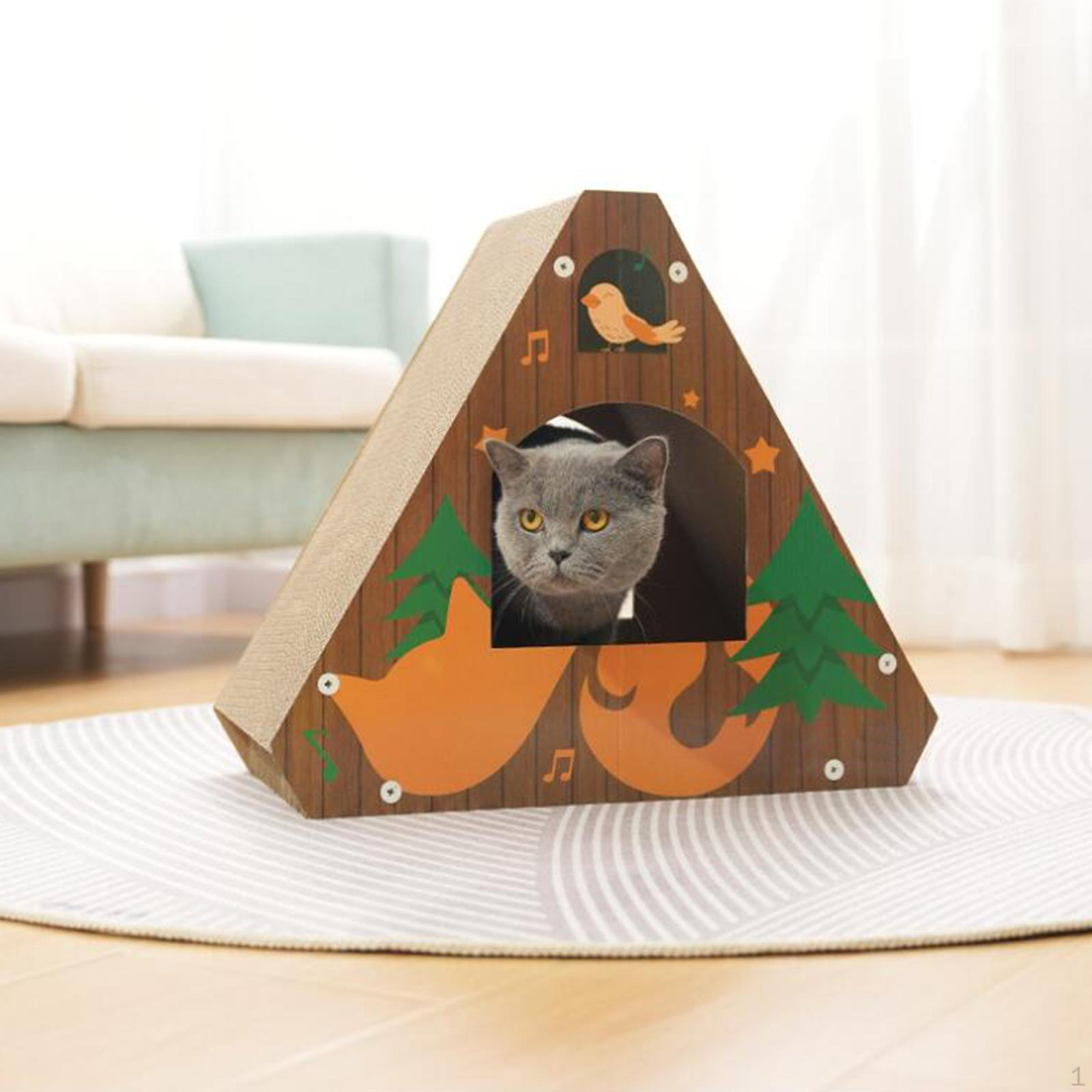 

Когтеточка для кошек, когтеточка, рампа, картон для среднего размера 49.5cmx24cmx43cm