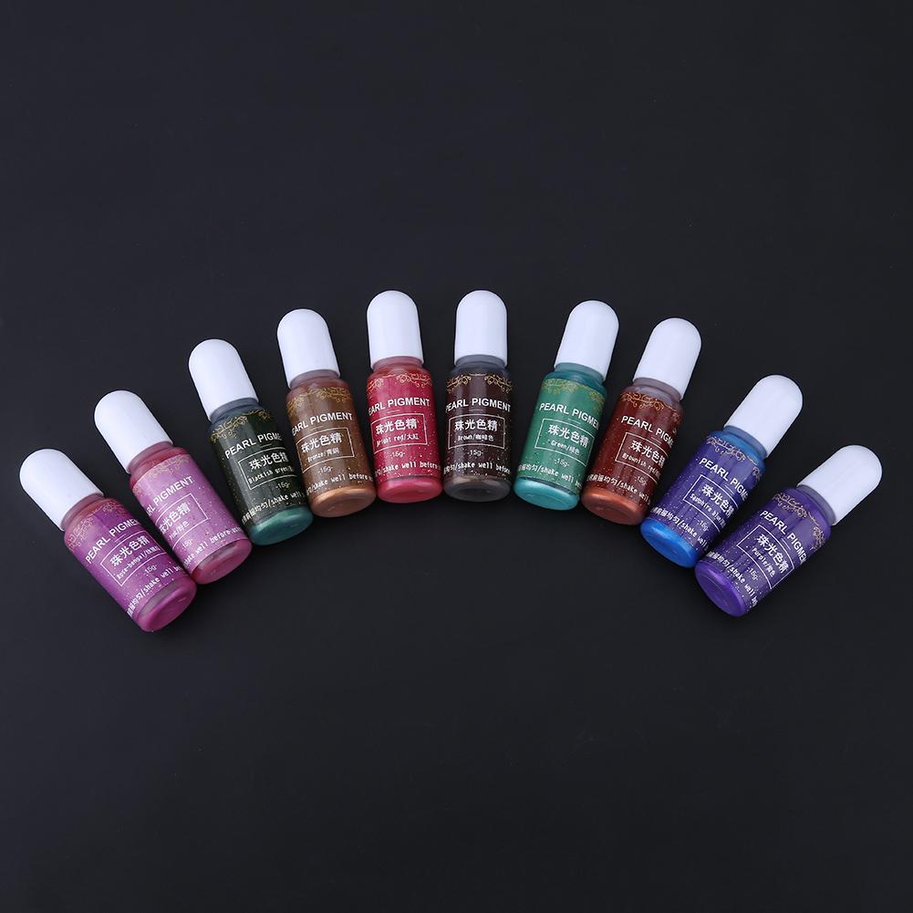 10 Colori 15g Colorante Pigmento Colorante per Resina Epossidica UV Artigianato (#UN)