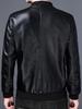 Faux Leather Blouson Riders Long Cold Casual Korean Large Body Big Date Birthday Black [Luxe Relax] Jacket, Casual, Sleeve, Protection, Outerwear,