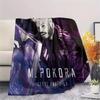 1PC M Pokora Print Flannel Blanket, High quality All Seasons, Home Decor, Warmth and Comfort, Perfect for Christmas Gifts